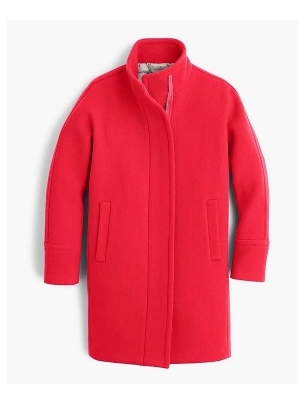 J. Crew Vibrant Red Stadium Cloth Nello Gori Jacket